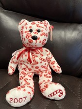 Ty Beanie Baby CANDY CANES the Bear (White)(Hallmark Exclusive)(8.5 Inch) MWMTs
