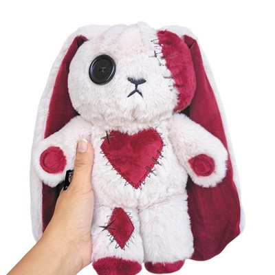 Plushie Dreadfuls Love Rabbit   Heart Bunny Plush 11'' Red Beige   NWT
