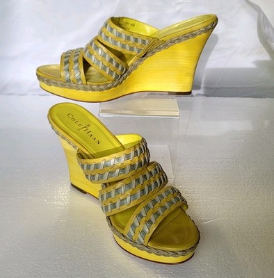 MSRP $298 COLE HAAN Women's VANESSA AIR SLIDE Wedge Shoes Size 8.5 Chic Seawhite