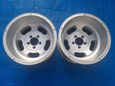 Appliance ? 15x10 Deep Dish Aluminum Slot Wheels Ford Mopar Pair 
