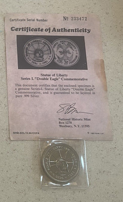 Statue of Liberty Series L  Double Eagle  commemorative coin