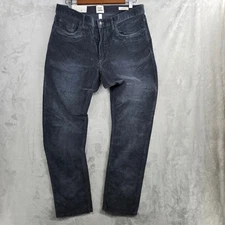 Flint and Tinder Mens Slim Fit Corduroy Pants 33x30 Gray Casual Trousers