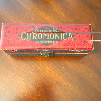 Hohner Super Chromonica Chromatic Harmonica Key of C Silver w/ Case