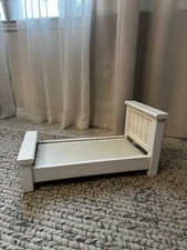 Miniature Wood Bed Prop – Rustic Photography Prop for Newborns or Dolls