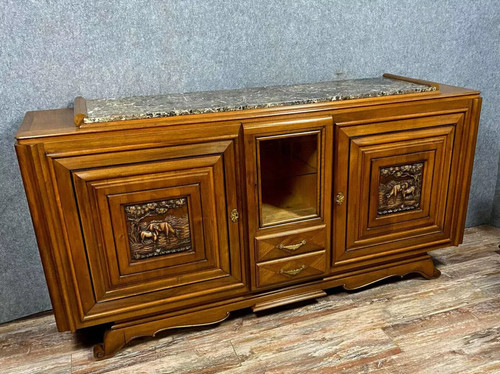 Sideboard-Faden Nussbaum Art Deco Epoche im Sinne von Marcel Breuer - Bild 2 von 6
