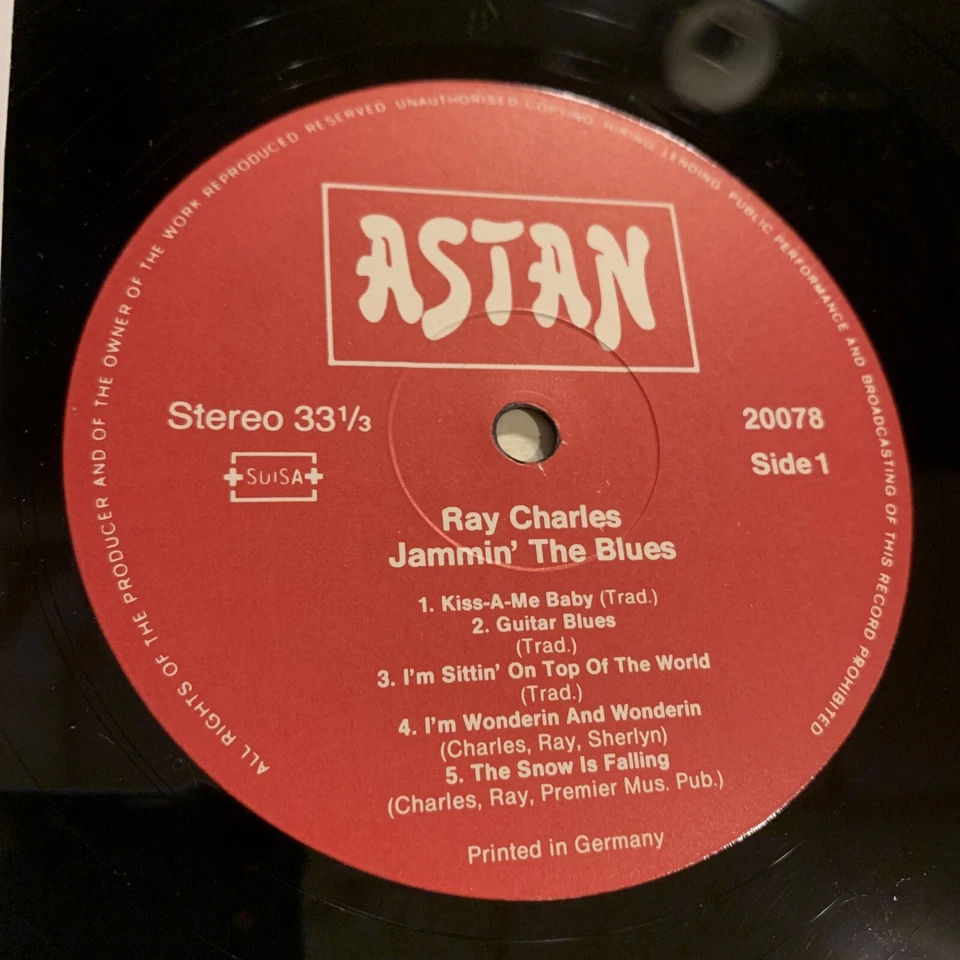 Ray Charles Jammin' The Blues LP ASTAN rare German Import Germany + Shrink EX!!! - Image 3 of 4