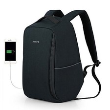 Heavy Duty 15" USB Charging Padded Backpack Business Laptop Bag Water Resist NEW