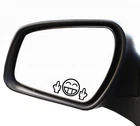 2x fuck you smiley mirror fun sticker decal old school exterior mirror shocker