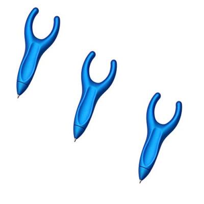Ergo-Sof Retractable Ballpoint Pen, Blue, Black Ink (00021), 3 PACK