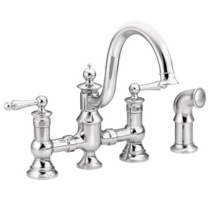 Moen Waterhill Chrome Two Handle High Arc Kitchen Faucet Model S713 26508132784 Ebay