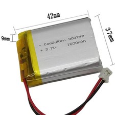 50Pcs Rechargeable 3.7V 1600Mah 903742 Li-Polymer Lipo Battery Jst-Ph 2Pin 2.0