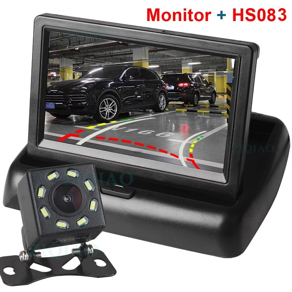 4.3Inch LCD Car Foldable Monitor Rear View Camera Parking Reverse Monitor System - Image 2 of 4