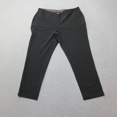 Ex M&S Anzughose Damen UK 18 Grün Capri 3/4 Waschbar EU 46 Neu ohne Etikett