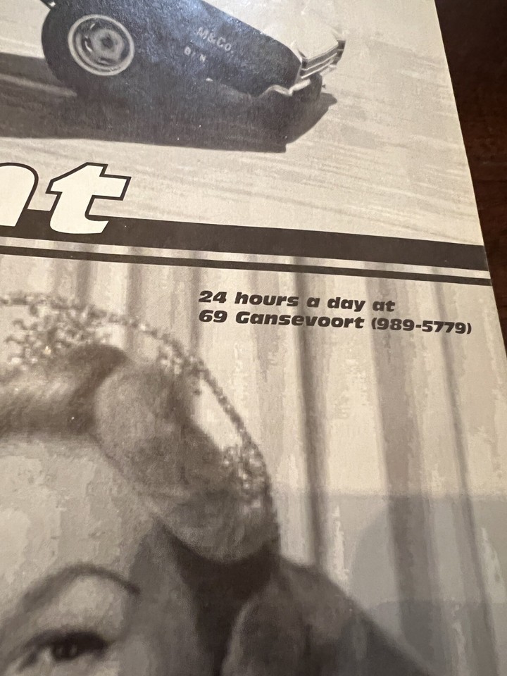 1993 VINTAGE 8X11 PRINT Ad FOR FLORENT 69 Gansevoort ST NYC RESTAURANT