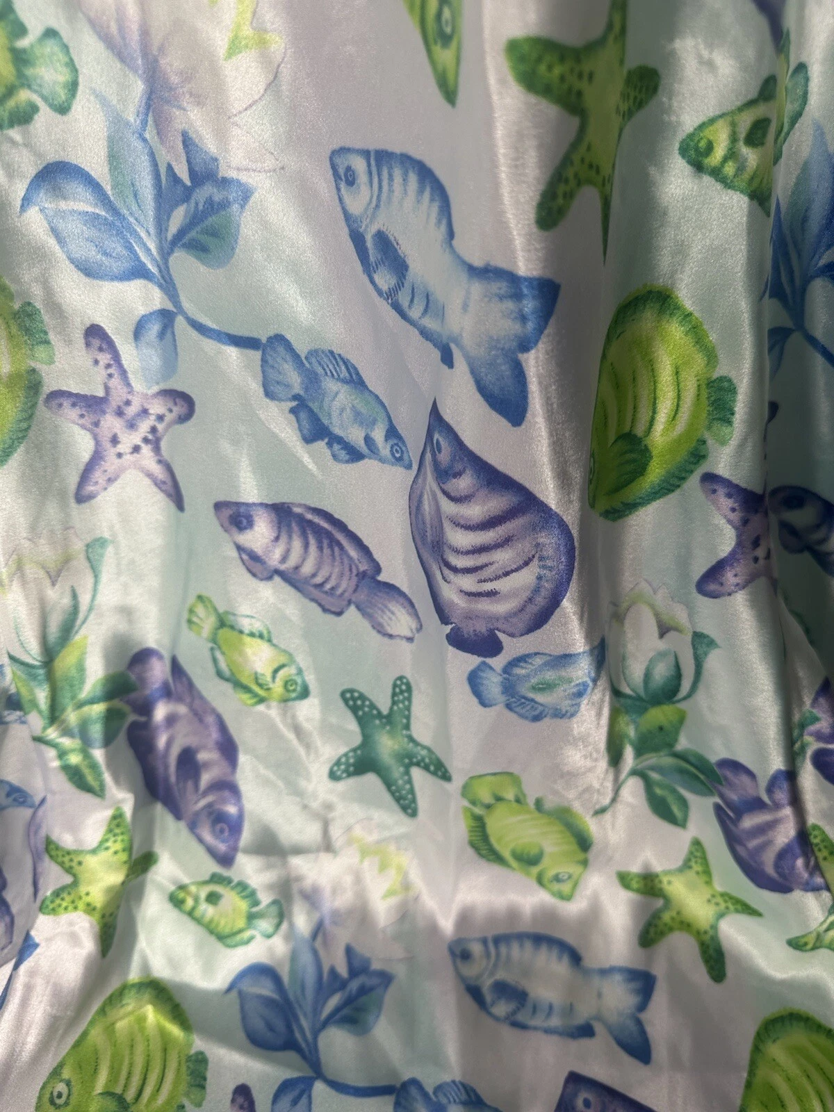 UNDERCOVER Maxi abito slip Victorias Secret Y2K stampa pesce tropicale schienale fessura colorato M