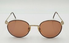 Vintage Always Value AV261 Gold Amber Oval Korea Sunglasses FRAMES ONLY