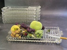 Sip,Snack,and Smoke Trays vintage Hazel Atlas or Anchor-Hocking.