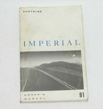 1991 Chrysler Imperial Factory Original Glovebox Owners Manual Book