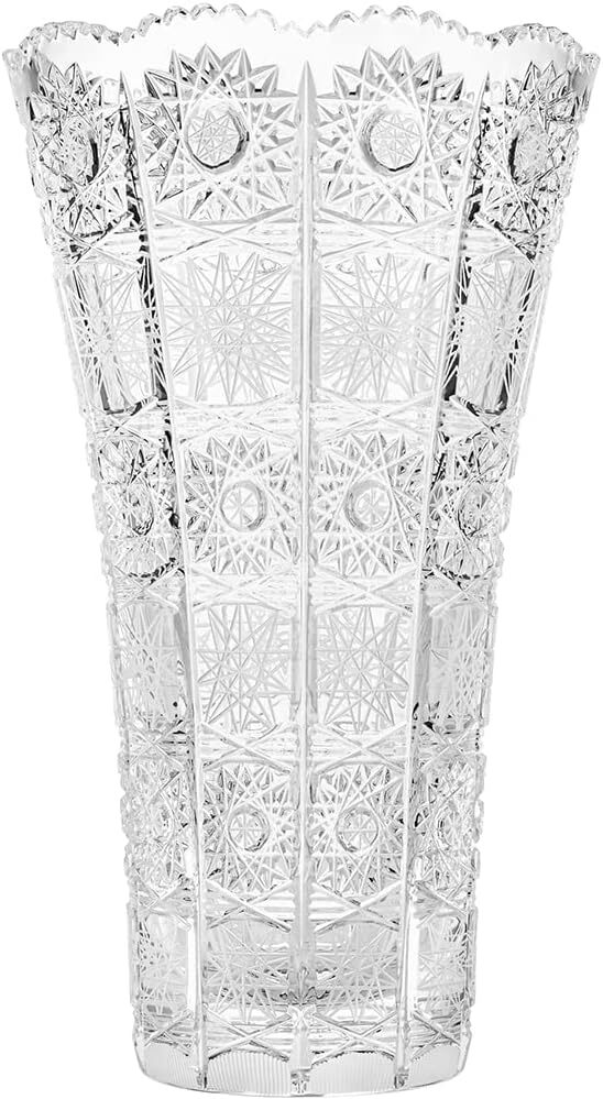 Bohemian Crystal AU50902 10" Vase 500PK Bohemia Crystal, Hand Cut