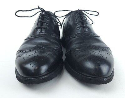 FootJoy Classics Oxford Wingtip Men’s Size 10 Black Leather Golf Shoes 55186 SIZE 7.5 E Footjoy Classics 55186 Mens Black Leather Wingtip  main image 3