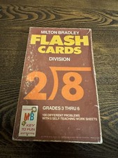 Milton Bradley Flash Cards Division Grades 3-6 with Original Box 1975 VTG