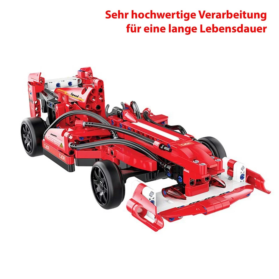 RC ferngesteuertes Formel 1 Auto, Fahrzeug aus Bausteinen mit Akku und Ladekabel - Bild 2 von 4