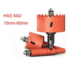 Hole Saw 15mm-60mm Drill Bit M42 HSS Hole Saw Metal Wood PVC Plastic Hole Opener