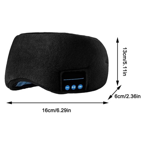 Bluetooth Schlaf Augenmaske Kabellos Kopfhörer Schlaf Reise Musik Augenschutz - Bild 10 von 24