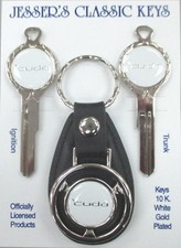 Plymouth White Cuda Deluxe Classic White Gold Keys Set 1966 1967 1968 1969 Keys