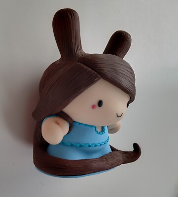 Kidrobot Rapunzel? Custom 3'' Dunny Art Figur von The Bots Sammlerstück Kawaii Pop