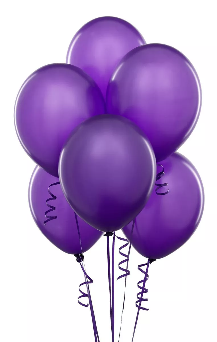 100 LATEX PLAIN PURPLE BALLONS BALLON - Quality Birthday Wedding balloon