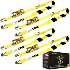 Vulcan Sliding Idler 3-cleat Car Tie Down J Hooks - 120 4 Pack - 1600 Lbs Swl