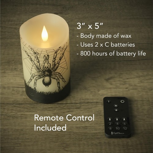 Softflame Halloween Flameless LED Candles with Remote Control 3"x 5"Battery O... - Picture 3 of 10