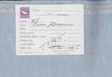 28 ct Cross Stitch Fabric Blue Green 14.5x7" Cashel Linen Twisted Threads