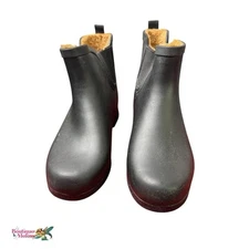 Chooka Handcrafted Premium Rainwear Delridge Chelsea Black Women Sz 10