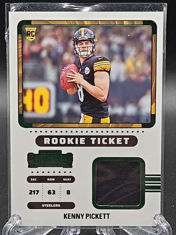 2022 Panini Contenders - Rookie Ticket Swatches #RTS-KPI Kenny Pickett Near Mint