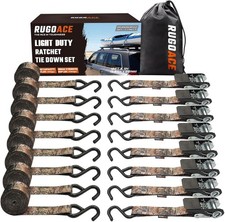 Camo Ratchet Tie Down Straps 1 In X 10 Ft 900 Lbs Break Limit 8pk Coated S Camo Ratchet Tie Down Straps 1 In X 10 Ft 900 Lbs Break Limit 8pk Coated S