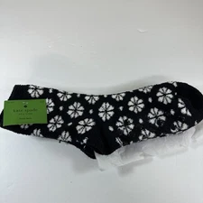 Kate Spade Fuzzy Crew Slipper Non Skid Home Socks, 2 Pair