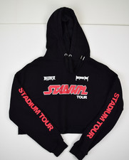 Justin Bieber Cropped Sweatshirt H&M Size S 2016 Purpose Stadium Tour Hoodie