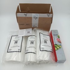 Chef Preserve Compact Vacuum Sealer for Food 30 Reusable Vacuum Bags New