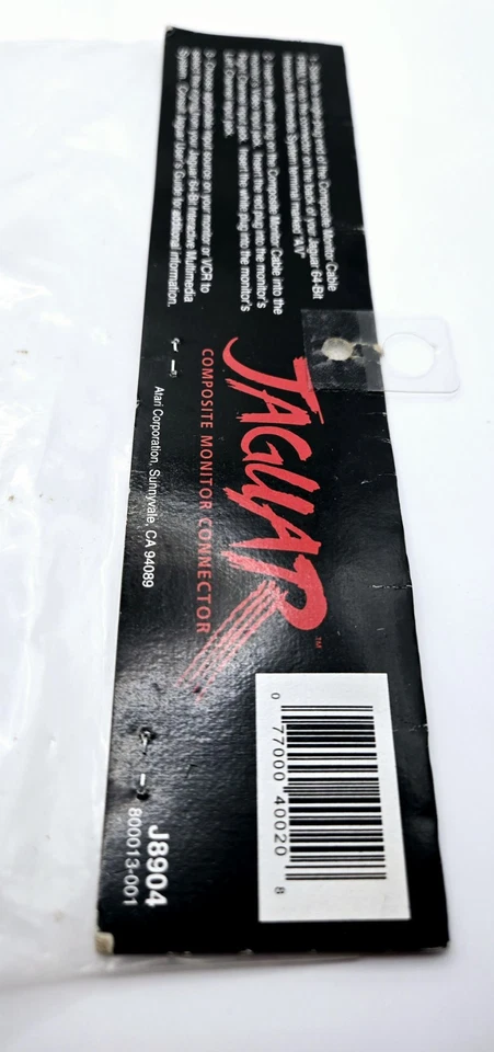 Audio/Video(AV) Composite Cable For The Atari Jaguar NEW SEALED - Authentic - Image 4 of 4
