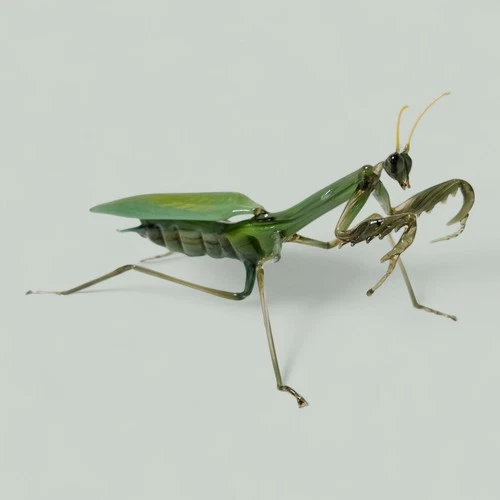 Vintage Murano Glass Praying Mantis Figurine Italian Art Glass Insect Sculpture