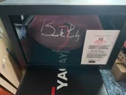 Brock Purdy Autographed Football with Legacy Sports COA and Wooden Display Case
