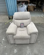 G Plan Harrington Lagoon brown Fabric Electric Reclining Armchair