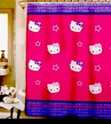 Hello Kitty by Sanrio Fabric Shower Curtain 72 x 72" NEW NIP Pink Purple