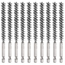 10Pcs 304 Stainless Steel Bore Brush 9mm Dia 4.5" Cleaning Twisted Wire Brush