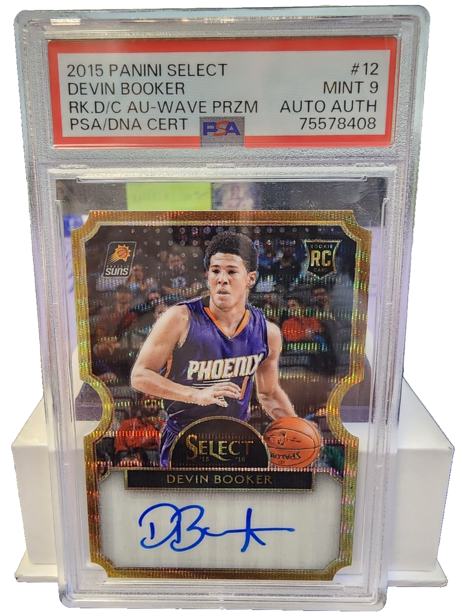 デビン・ブッカー 2015 Prizm RC Auto PSA 9 2015-16 Select Die Cut Devin Booker RC Auto Prizm Gold Wave #12