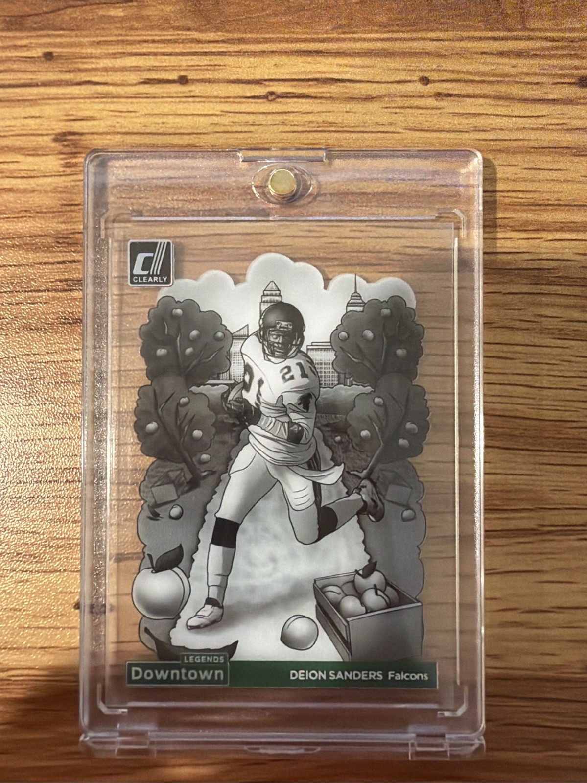 2024 Panini Donruss Clearly Case Hit SSP Deion Sanders Legends Downtown Falcons