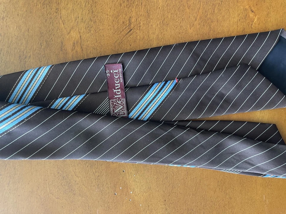 Set of 2 Men's Striped Silk Ties by Giorgio Valucci and Go Greasy Foto 4 de 4