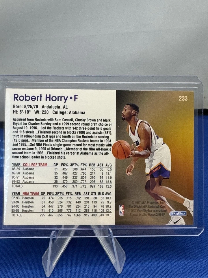 1996-97 NBA Hoops - Robert Horry #233 - Image 2 of 2